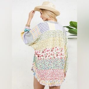 Floral Patchwork Women's Top